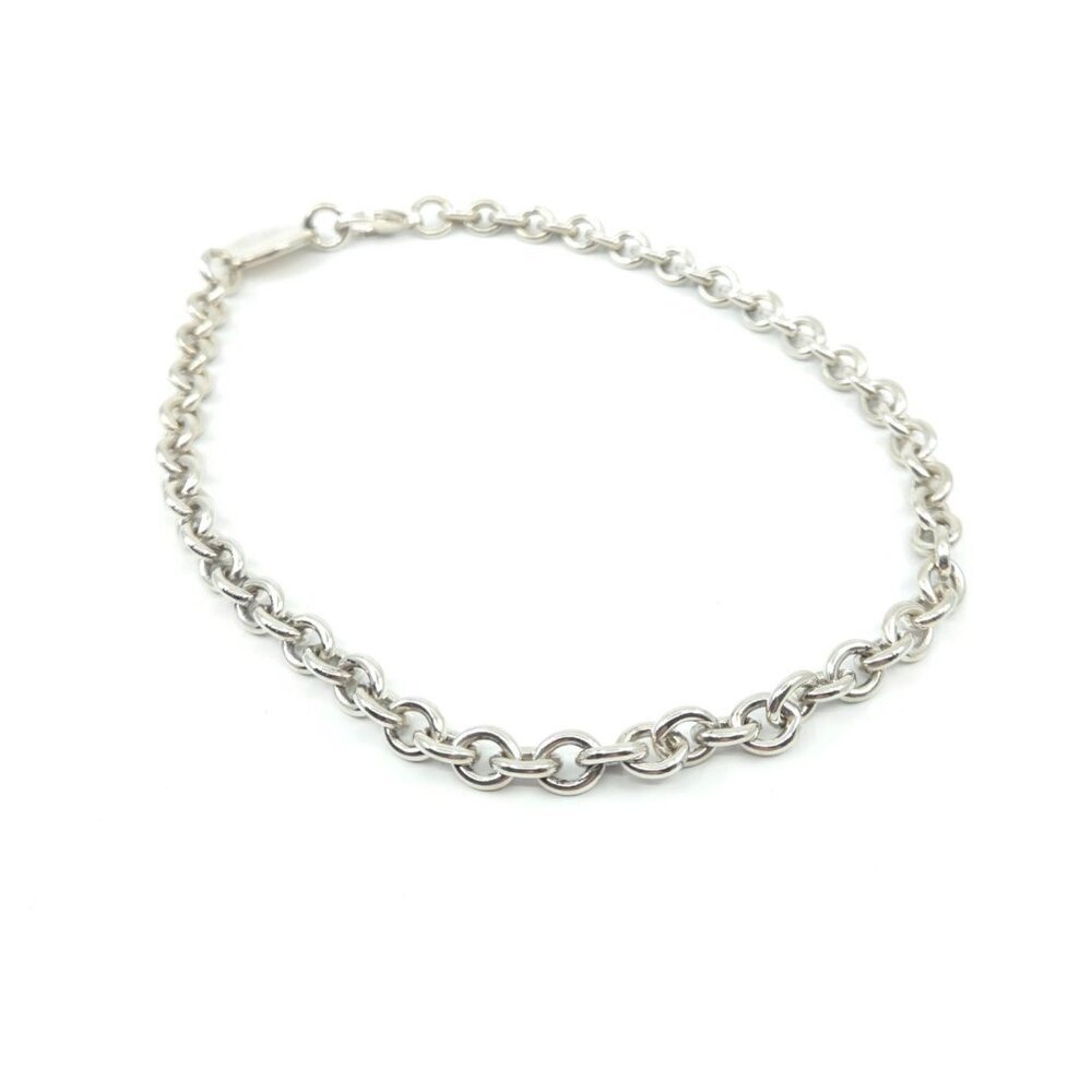 Tiffany & Co Sterling Silver Return to Tiffany Oval Tag Link Necklace 16" - Picture 7 of 12